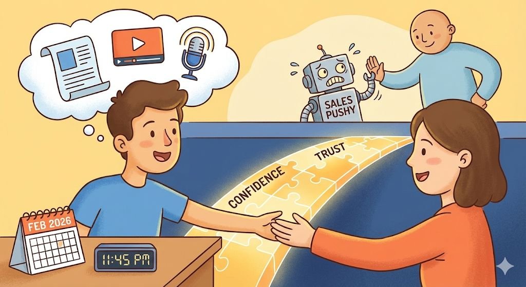 Cómo el marketing de contenidos fortalece la confianza de tus clientes: El arte de no ser "ese" vendedor pesado